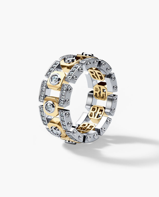 TALLAPOOSA Two-Tone Gold Ring with 1.30ct Diamonds